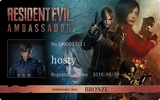 hosty's Profile | Resident Evil Portal | CAPCOM