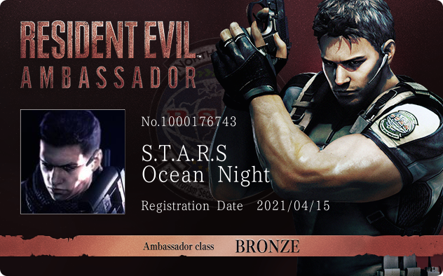 S.T.A.R.S Ocean Night's Profile | Resident Evil Portal | CAPCOM