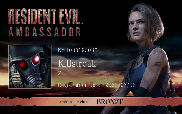 Killstreakz 's Profile | Resident Evil Portal | CAPCOM